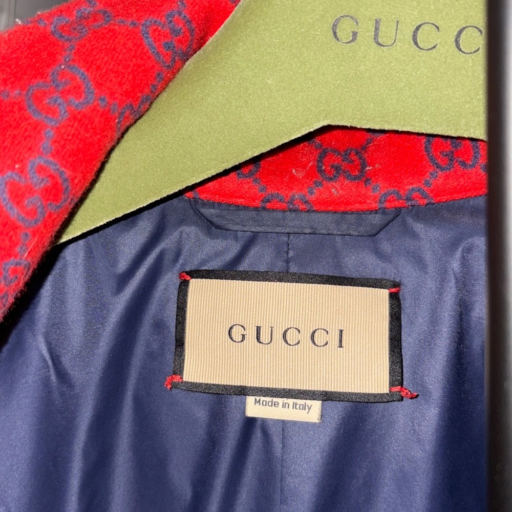Gucci Red Lightweight Monogram Jacket - image 4